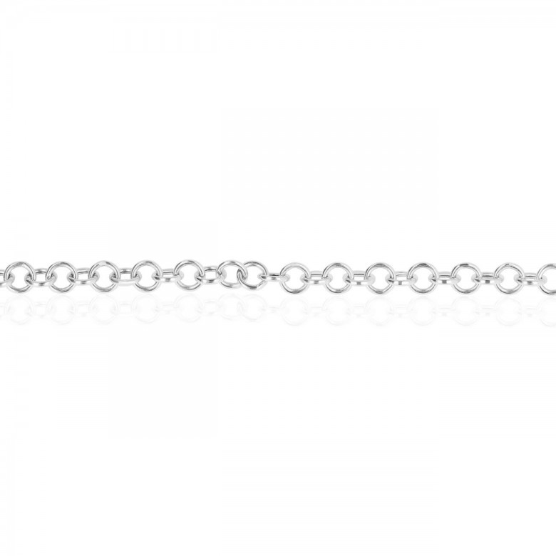 HOLLOW CABLE CHAIN IN WHITE GOLD WITH RHODIUM TREATMENT 18 KT