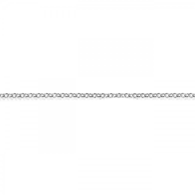POLISHED CABLE CHAIN IN WHITE GOLD WITH RHODIUM TREATMENT 18 KT
