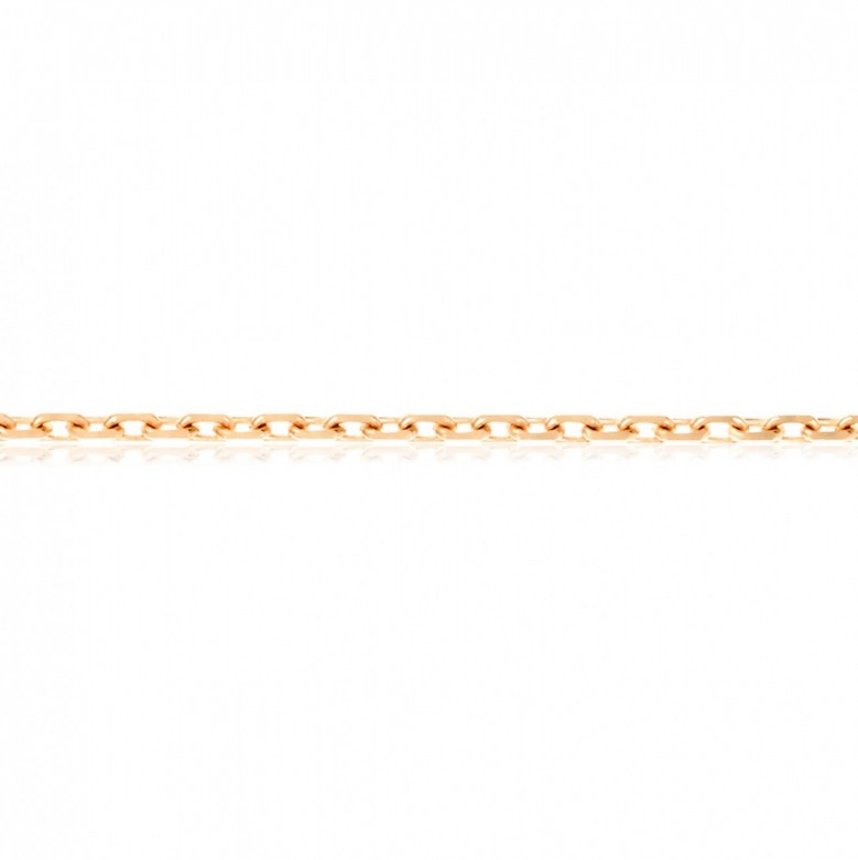 SPECIAL D-CUT CABLE CHAIN IN RED GOLD 14 KT