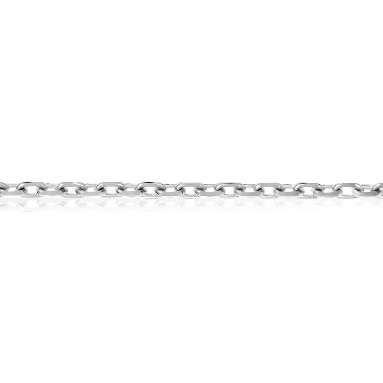 SPECIAL D-CUT CABLE CHAIN IN WHITE GOLD 14 KT