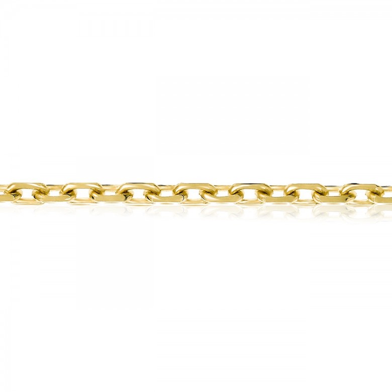 SPECIAL D-CUT CABLE CHAIN IN YELLOW GOLD 18 KT