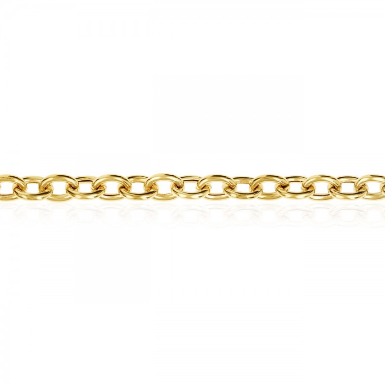 HOLLOW CABLE CHAIN IN YELLOW GOLD 14 KT