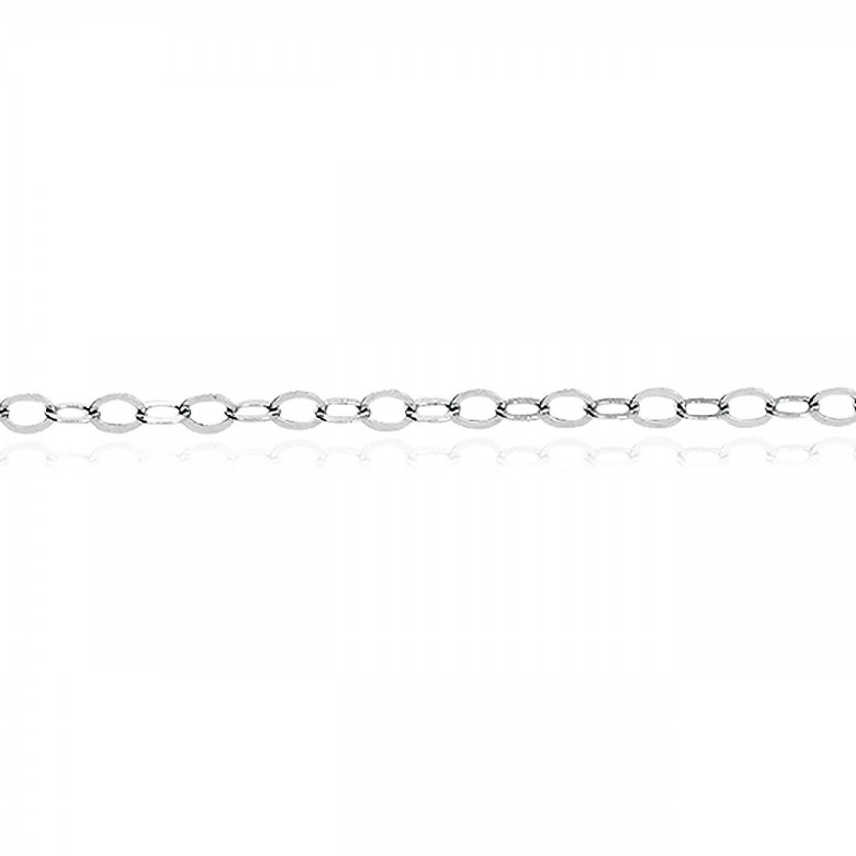 POLISHED CABLE CHAIN IN WHITE GOLD 18 KT