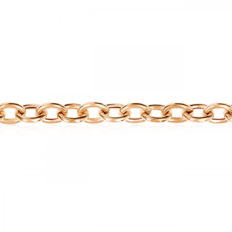 HOLLOW CABLE CHAIN IN RED GOLD 18 KT