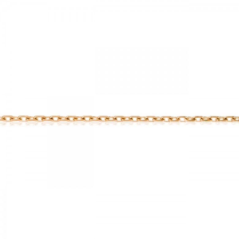 SPECIAL D-CUT CABLE CHAIN IN RED GOLD 18 KT