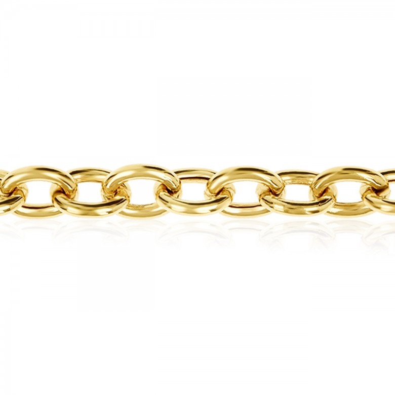 HOLLOW CABLE CHAIN IN YELLOW GOLD 14 KT
