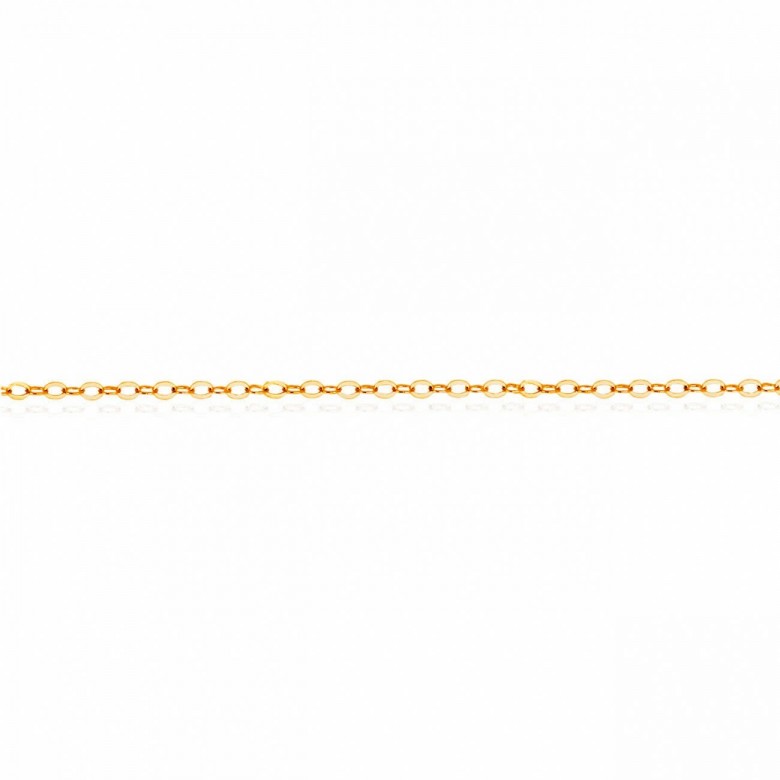 POLISHED CABLE CHAIN IN RED GOLD 14 KT