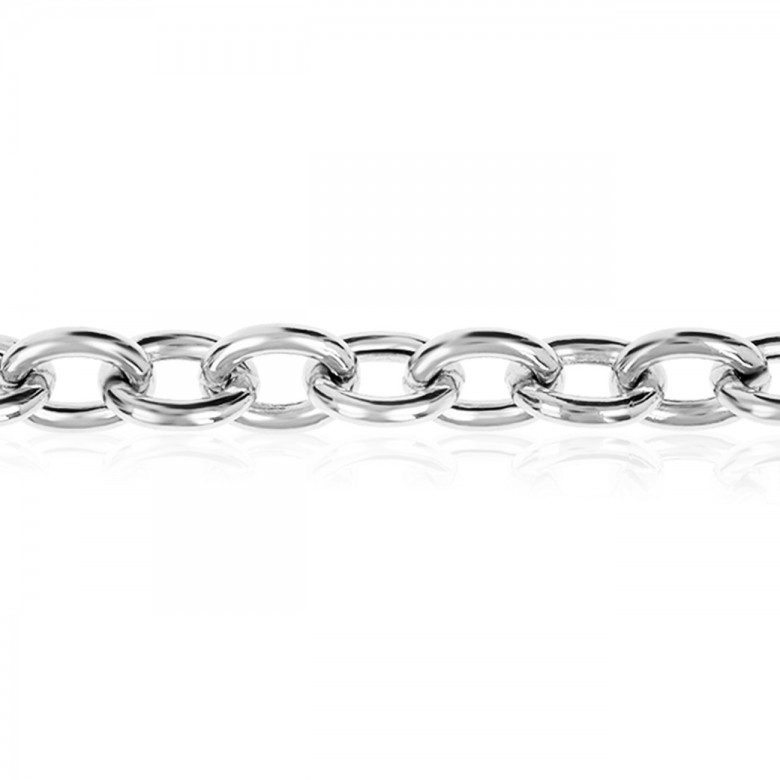 HOLLOW CABLE CHAIN IN WHITE GOLD WITH RHODIUM TREATMENT 18 KT