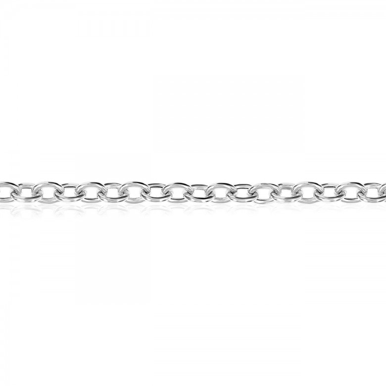 HOLLOW CABLE CHAIN IN WHITE GOLD WITH RHODIUM TREATMENT 18 KT