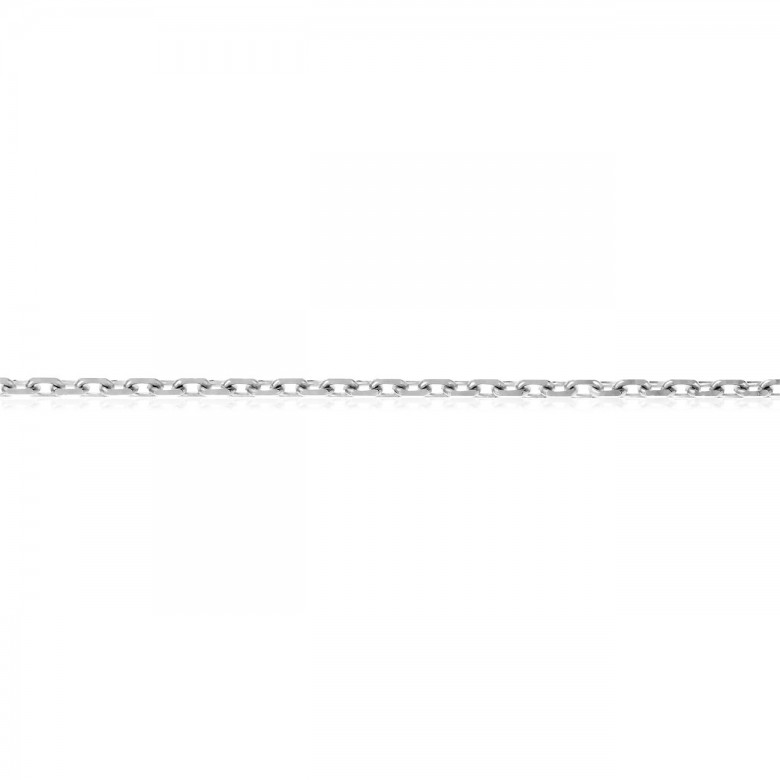 SPECIAL D-CUT CABLE CHAIN IN WHITE GOLD 14 KT