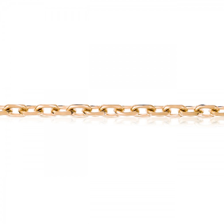 SPECIAL D-CUT CABLE CHAIN IN RED GOLD 18 KT