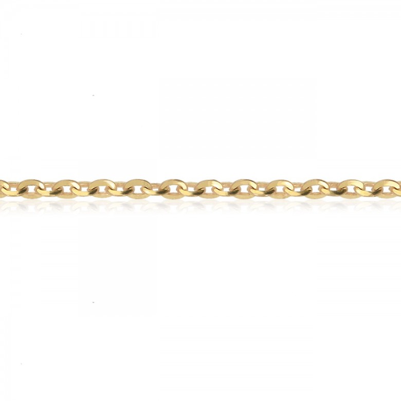 SPECIAL D-CUT CABLE CHAIN IN YELLOW GOLD 18 KT