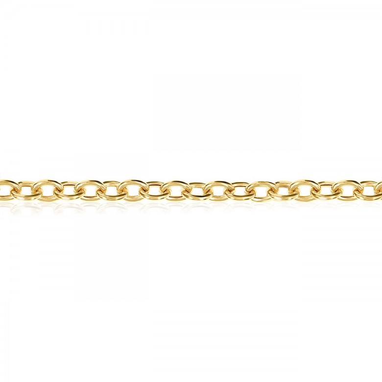 HOLLOW CABLE CHAIN IN YELLOW GOLD 18 KT