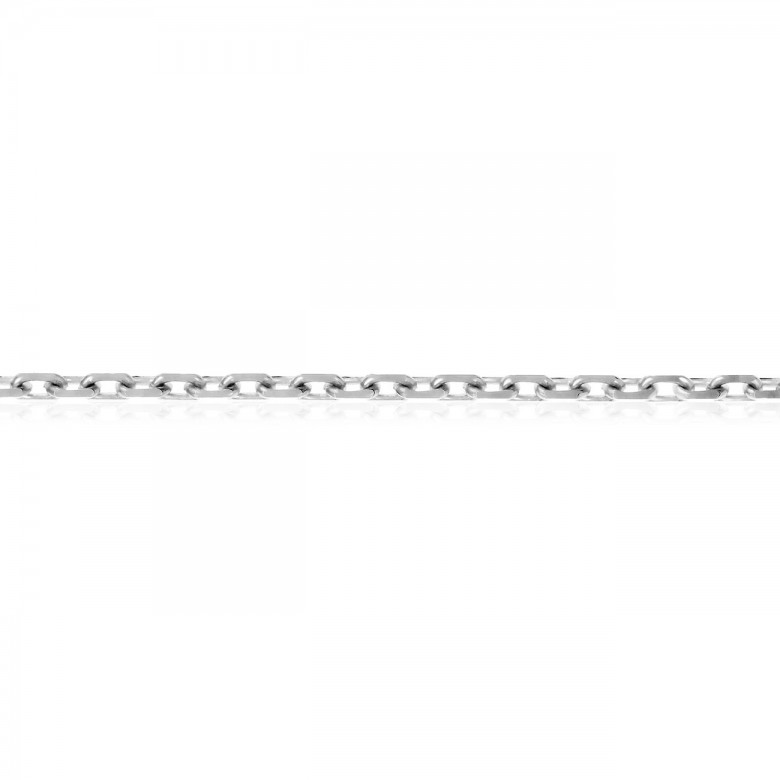 SPECIAL D-CUT CABLE CHAIN IN WHITE GOLD 18 KT