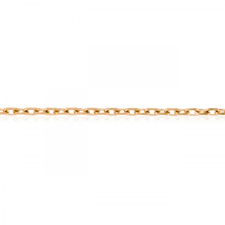 SPECIAL D-CUT CABLE CHAIN IN RED GOLD 14 KT