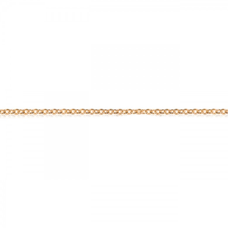 POLISHED CABLE CHAIN IN RED GOLD 9 KT