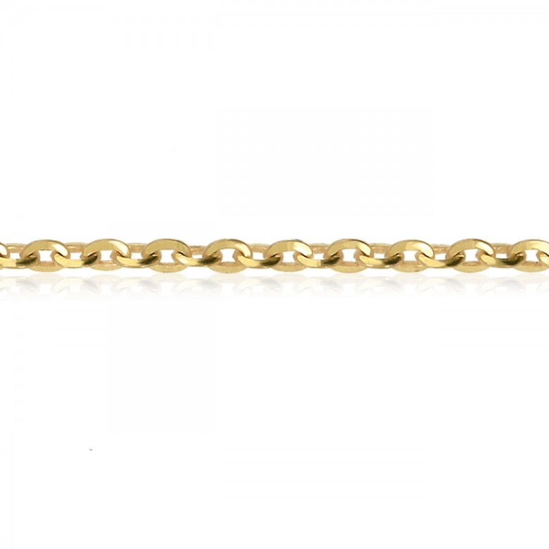 SPECIAL D-CUT CABLE CHAIN IN YELLOW GOLD 18 KT