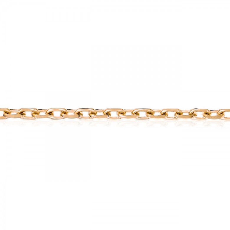 SPECIAL D-CUT CABLE CHAIN IN RED GOLD 18 KT