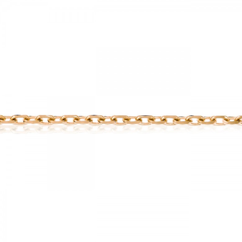 SPECIAL D-CUT CABLE CHAIN IN RED GOLD 18 KT