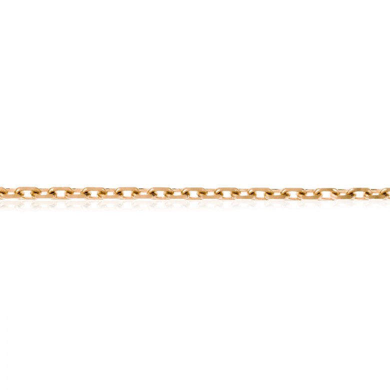 SPECIAL D-CUT CABLE CHAIN IN RED GOLD 18 KT