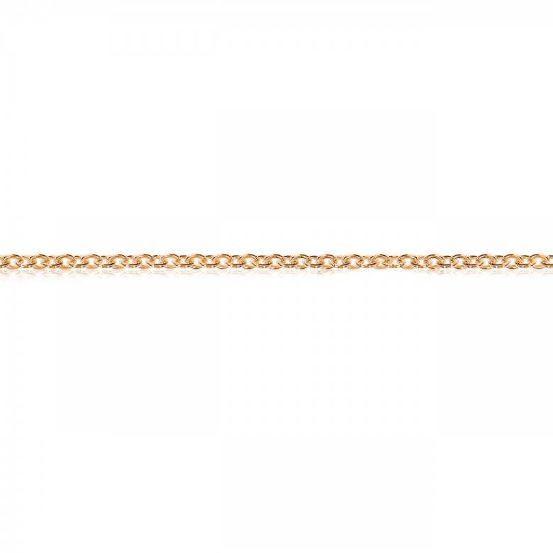 POLISHED CABLE CHAIN IN RED GOLD 18 KT