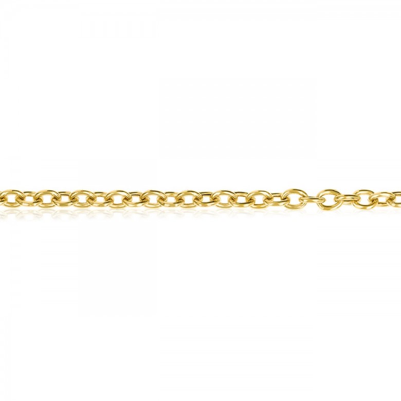 HOLLOW CABLE CHAIN IN YELLOW GOLD 18 KT