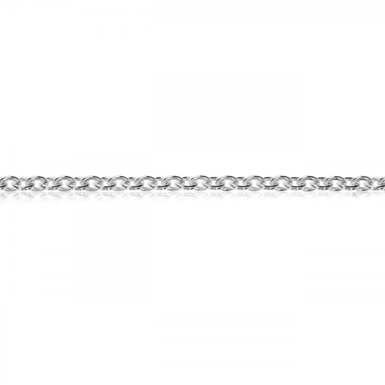 POLISHED CABLE CHAIN IN WHITE GOLD WITH RHODIUM TREATMENT 18 KT