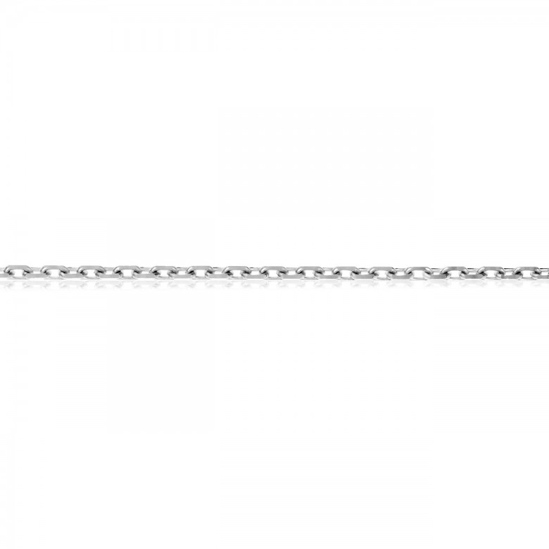 SPECIAL D-CUT CABLE CHAIN IN WHITE GOLD WITH RHODIUM TREATMENT 18 KT