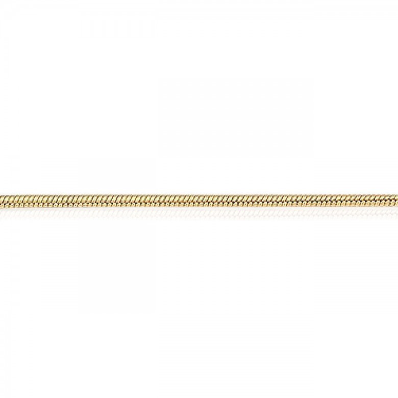 CATENA CODA DI TOPO DIAMANTATA IN ORO GIALLO 9 KT