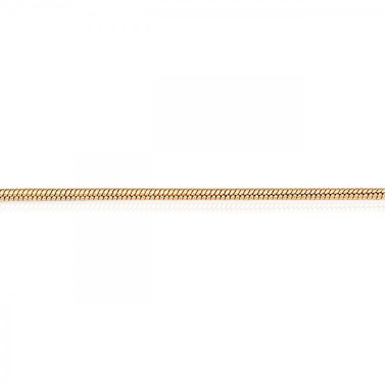 CATENA CODA DI TOPO DIAMANTATA IN ORO ROSSO 18 KT