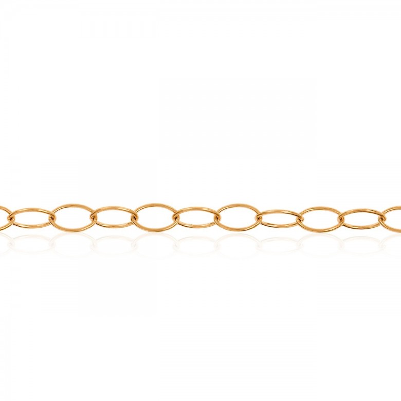 CATENA FORZATINA FANTASIA IN ORO ROSSO 18 KT