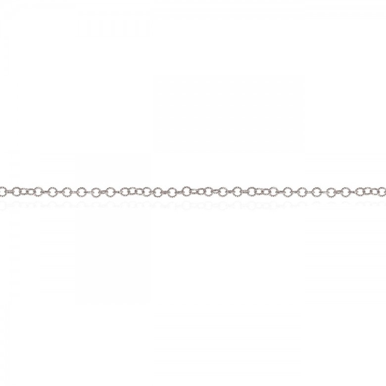 D-CUT FANCY LINK CHAIN IN WHITE GOLD 18 KT