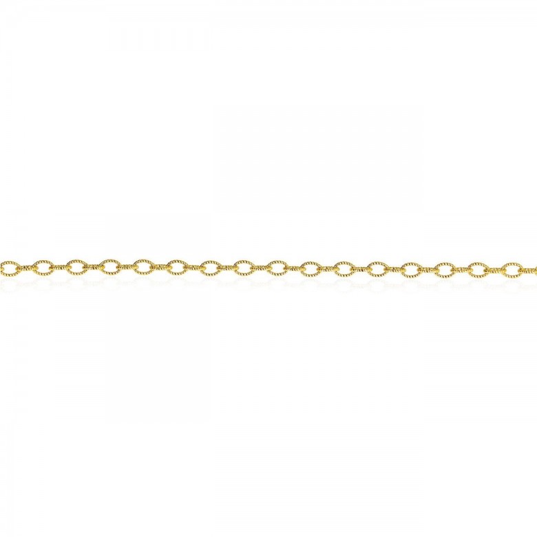 CATENA FORZATINA IN FANTASIA DIAMANTATA IN ORO GIALLO 18 KT