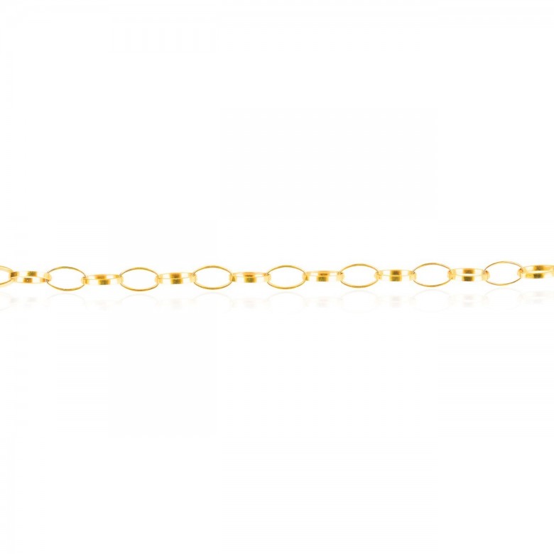 FANCY LINK CHAIN IN RED GOLD 9 KT