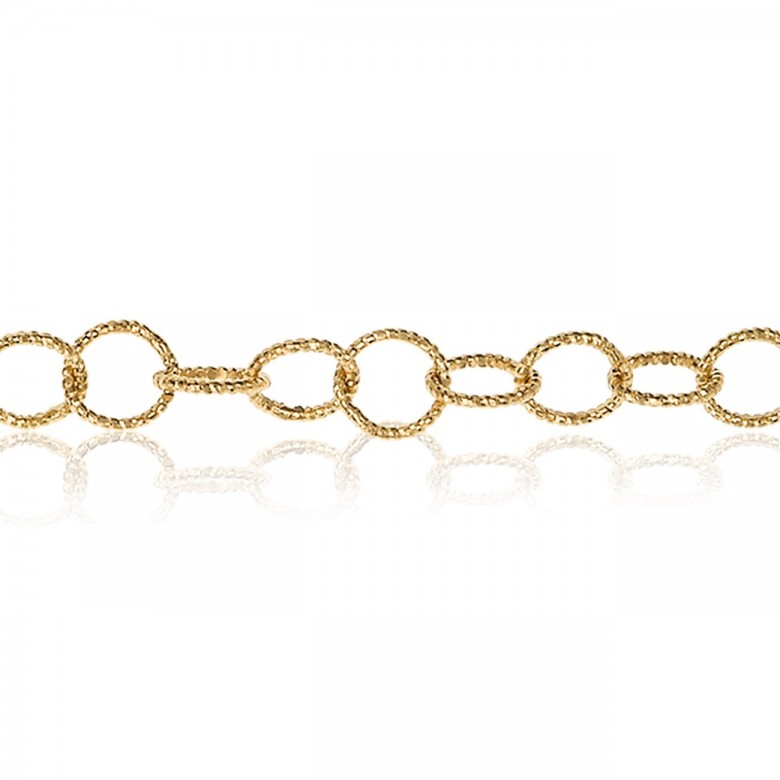 D-CUT FANCY LINK CHAIN IN YELLOW GOLD 14 KT
