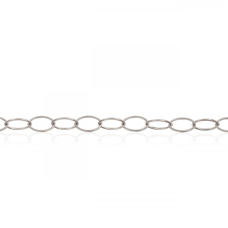 CATENA FORZATINA FANTASIA IN ORO BIANCO 18 KT