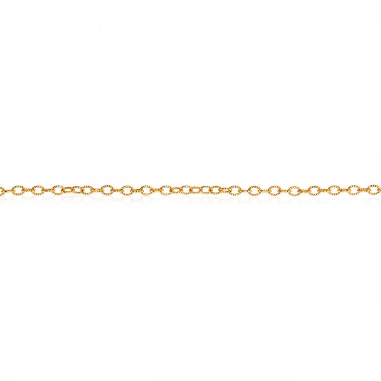D-CUT FANCY LINK CHAIN IN RED GOLD 14 KT