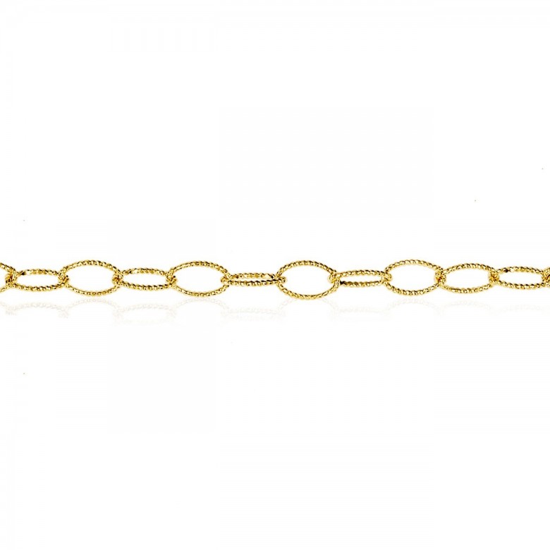 D-CUT FANCY LINK CHAIN IN YELLOW GOLD 14 KT
