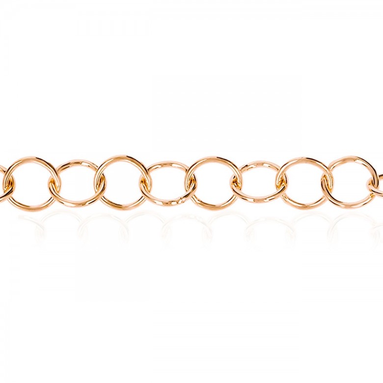 FANCY LINK CHAIN IN RED GOLD 18 KT