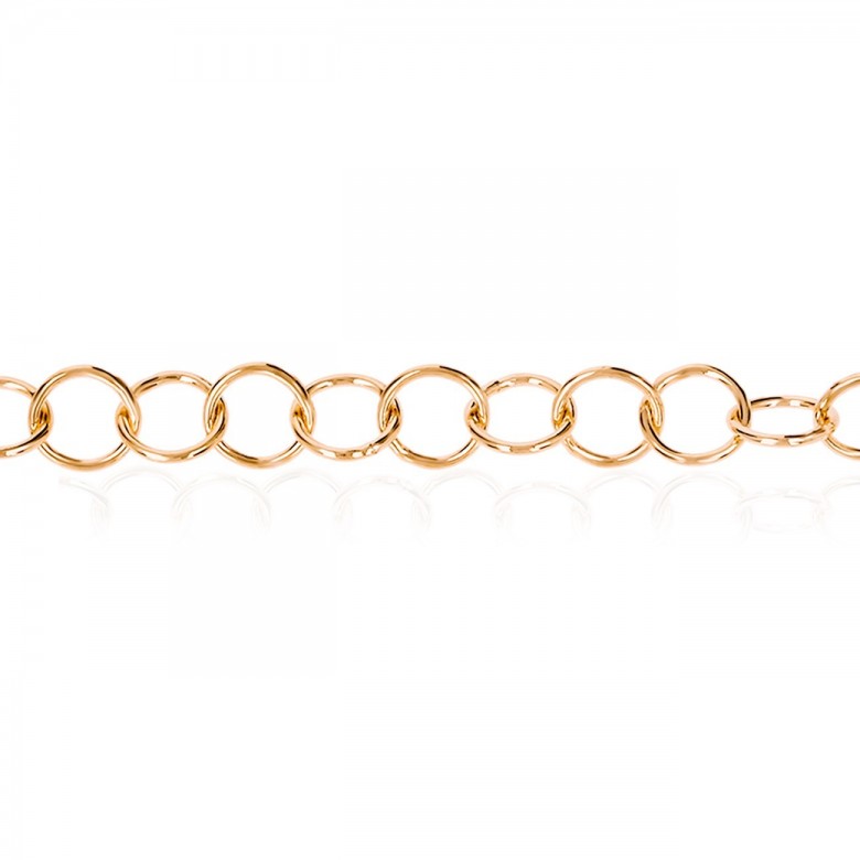 CATENA FORZATINA FANTASIA IN ORO ROSSO 18 KT