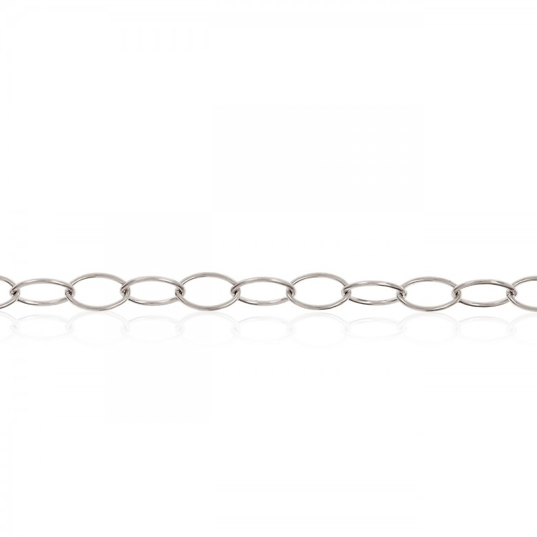CATENA FORZATINA FANTASIA IN ORO BIANCO 18 KT
