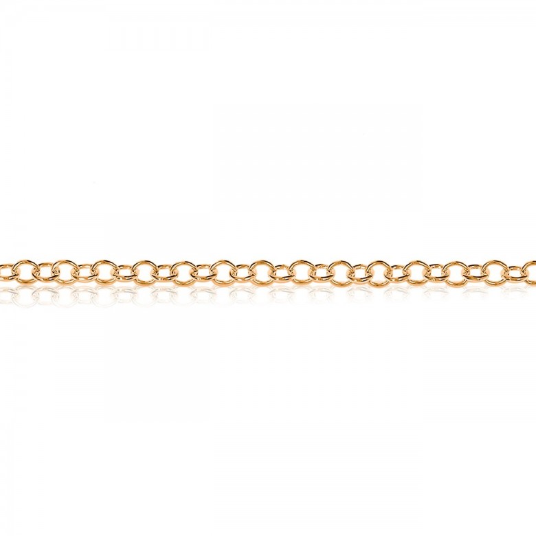 FANCY LINK CHAIN IN RED GOLD 18 KT