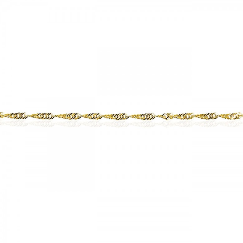 CATENA SINGAPORE DIAMANTATA IN ORO GIALLO 18 KT