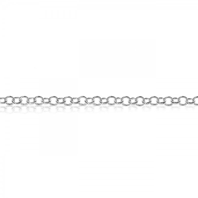 FANCY LINK CHAIN IN WHITE GOLD WITH RHODIUM TREATMENT 14 KT