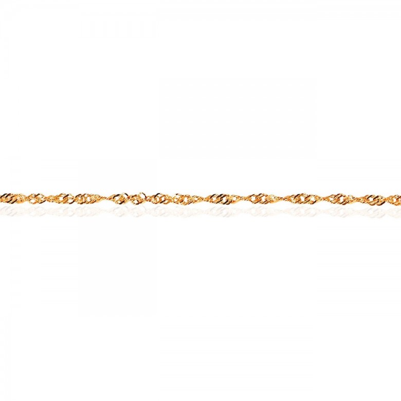 CATENA SINGAPORE DIAMANTATA IN ORO ROSSO 18 KT