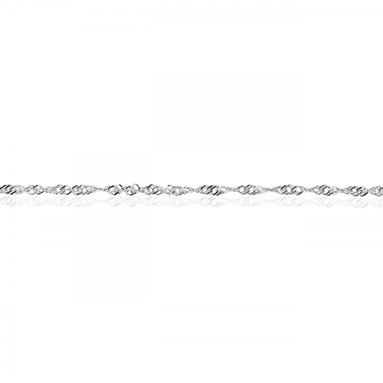 CATENA SINGAPORE DIAMANTATA IN ORO BIANCO 18 KT