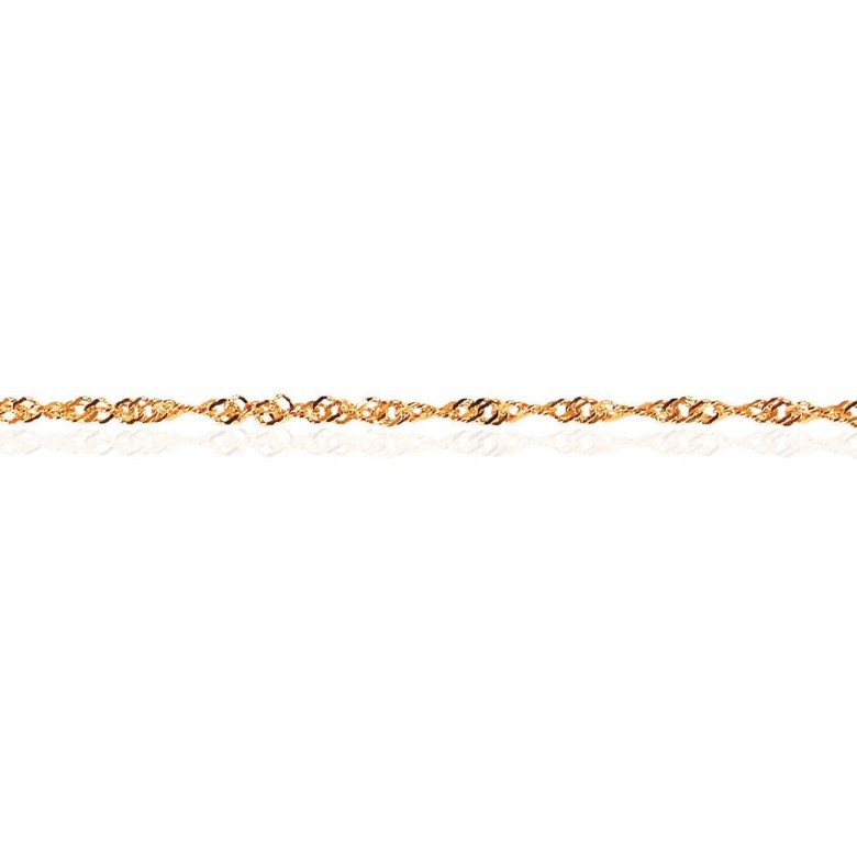 CATENA SINGAPORE DIAMANTATA IN ORO ROSSO 9 KT