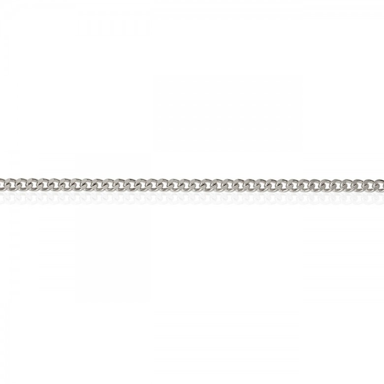 LIGHT D-CUT HOLLOW CURB CHAIN IN SILVER 925