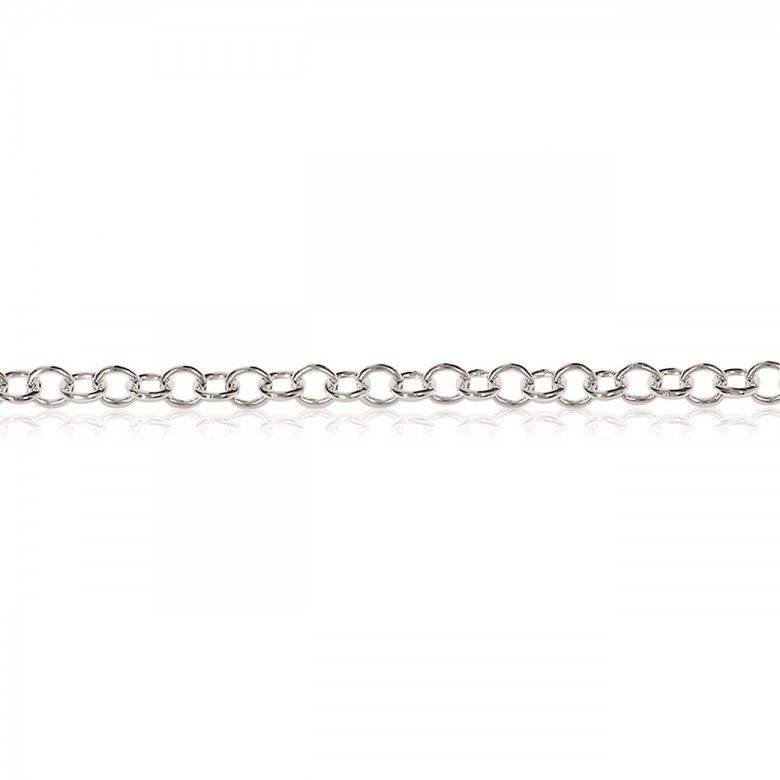 FANCY LINK CHAIN IN WHITE GOLD 18 KT