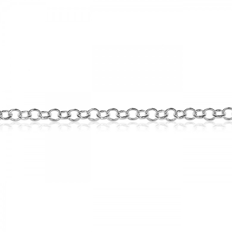 FANCY LINK CHAIN IN WHITE GOLD WITH RHODIUM TREATMENT 18 KT